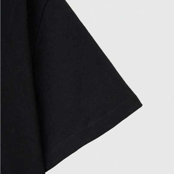 ROMWE Black Tee with Blue Frog Design howdy cowboy country funny crop top - Picture 4 of 8